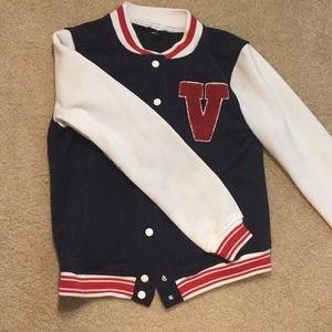 Varsity navy jacket by joe boxer